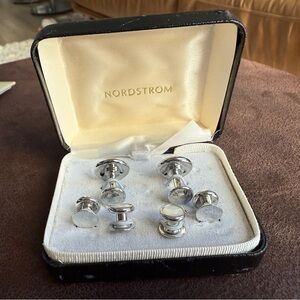 Nordstrom Shiny Silver Cufflinks Set